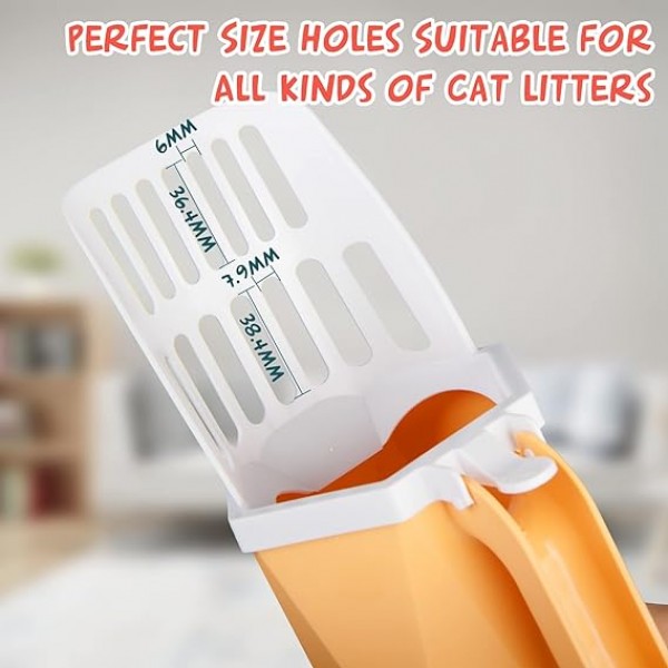 Cat Litter Scoop with HolderShovel with 15 Refill Bags( Smallyellow